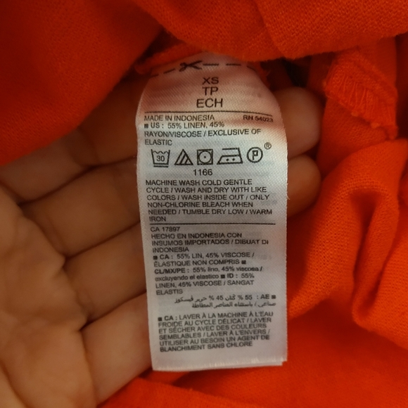 🌹Old Navy Linen Blend Orange Jumpsuit XS - Picture 5 of 5